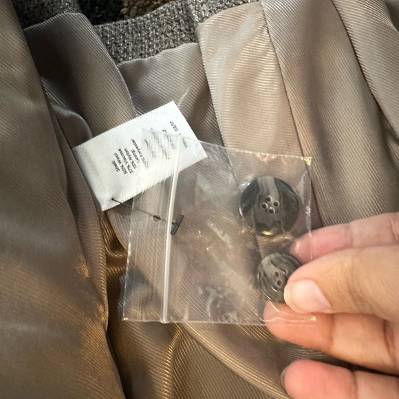 Talbots woven in Italy luxury collection Charcoal wool Textured blazer Jacket - Picture 7 of 10